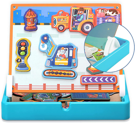 Un buon prezzo. Bambini in età prescolare giocattoli di puzzle magnetici veicoli di ingegneria per età 4-8 40Pcs in linea