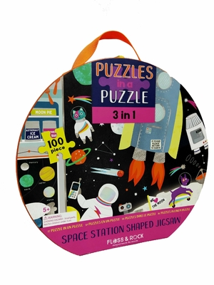 Un buon prezzo. 100 pezzi bambini in età prescolare puzzle in carta a forma di gigante 3 in 1 stazione spaziale 18 x 18,5 pollici in linea