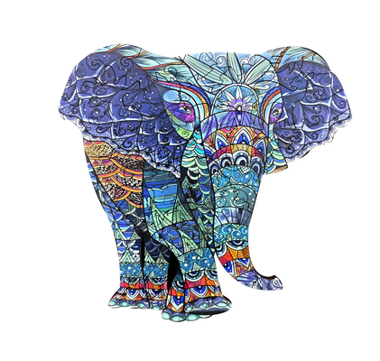 Un buon prezzo. Pavimento colorato a forma di animale Legno elefante puzzle per bambini di 3 anni in linea