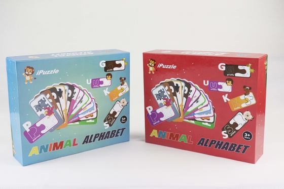 Un buon prezzo. Verniciatura carta grigia Puzzle animalia Alfabeto corrispondente carte in linea
