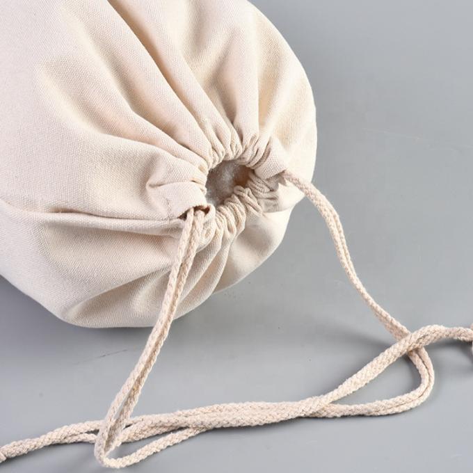 Borsa di tessuto di cotone di muslino colorato personalizzato 3