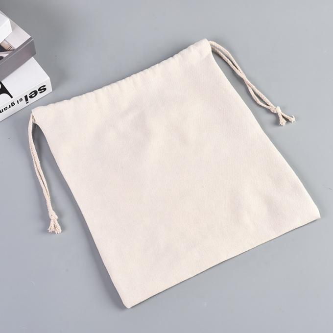 Borsa di tessuto di cotone di muslino colorato personalizzato 4