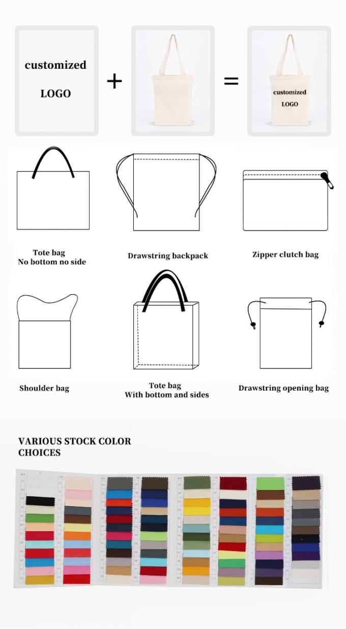 230gm Pantone colorato sacchetto di tessuto di cotone Tote per le donne shopping 2