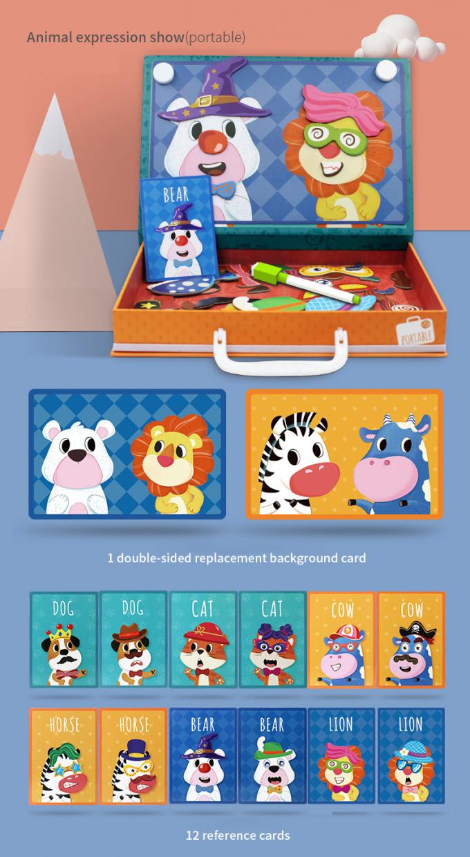 CMYK Animal Educational Magnetic Jigsaw Puzzle Sticker Bambini giocattoli per bambini di 7 anni 2