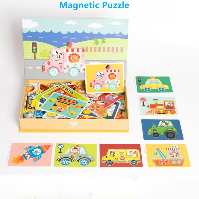 Pre-scuola Magnetico didattico Puzzle Jigsaw Tabella Abito di traffico Per bambini 0