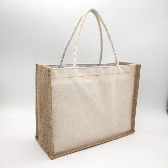 Donne Canvas Natale Stampato Giute Sacchetti Per Shopping Regalo 0