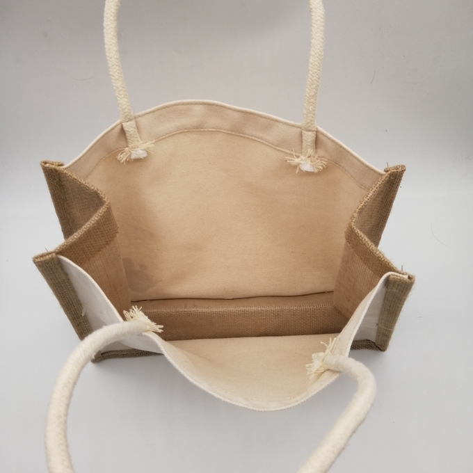 Donne Canvas Natale Stampato Giute Sacchetti Per Shopping Regalo 1
