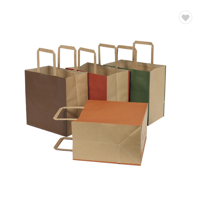 CMYK Sacchetti regalo in carta kraft a colori solidi di 190 grammi 0