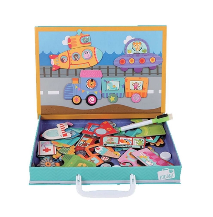 Traffic Busy Magnetic Educational Jigsaw Puzzle Sticker per bambini 1