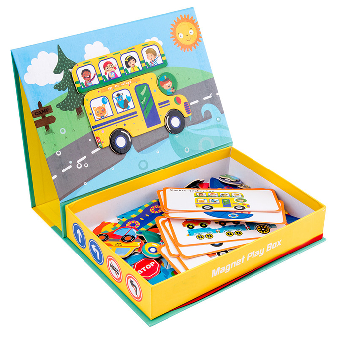 OEM Educational Magnetic Puzzle Box Traffic Theme per bambini di 2 anni 2