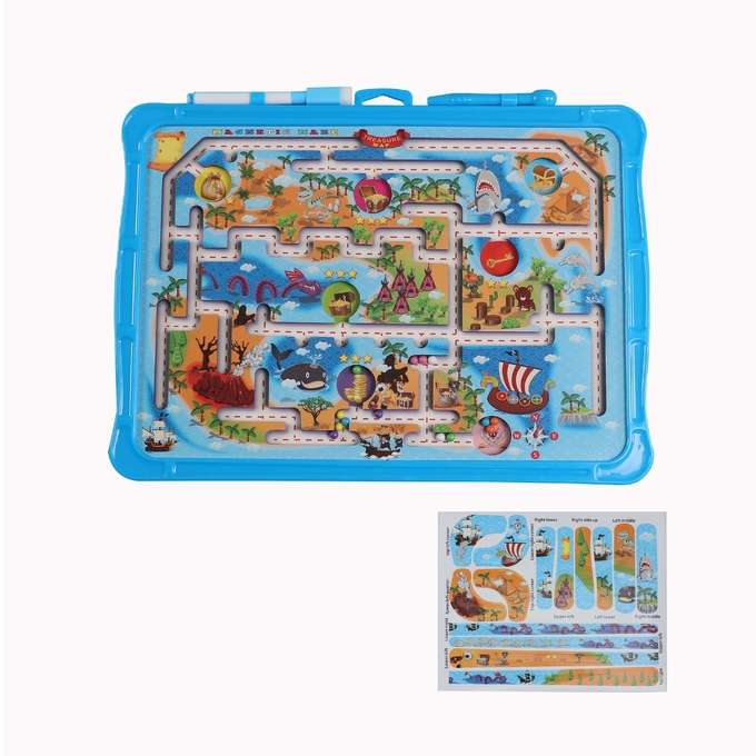 Montessori Magnetic Puzzle Labirinto Giocattoli di apprendimento con penna Ocean Beach Eco EVA Plastic 0