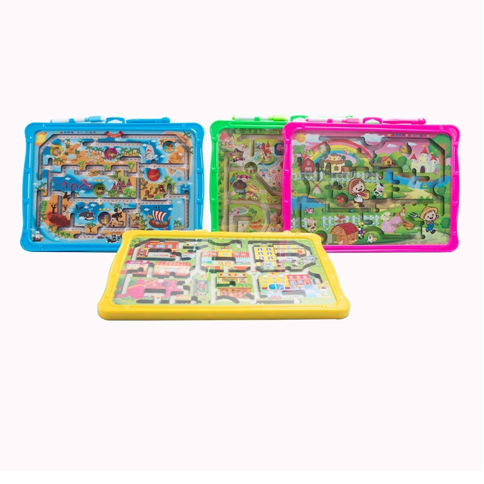 Montessori Magnetic Puzzle Labirinto Giocattoli di apprendimento con penna Ocean Beach Eco EVA Plastic 2