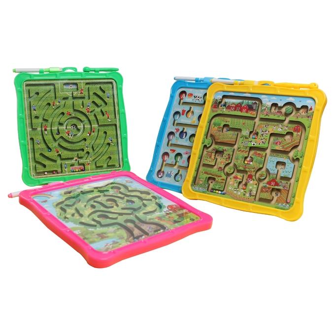 bambini Piccolo Labirinto Magnetico Tavola Puzzle Ball Calcio Campo gioco 2